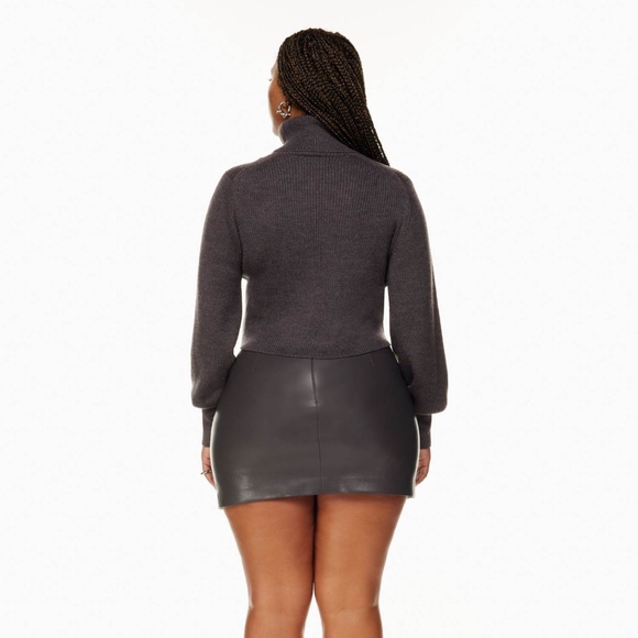 Aritzia Wilfred⎜REBECCA TURTLENECK⎜HEATHER PEPPERCORN GREY - Picture 5 of 16